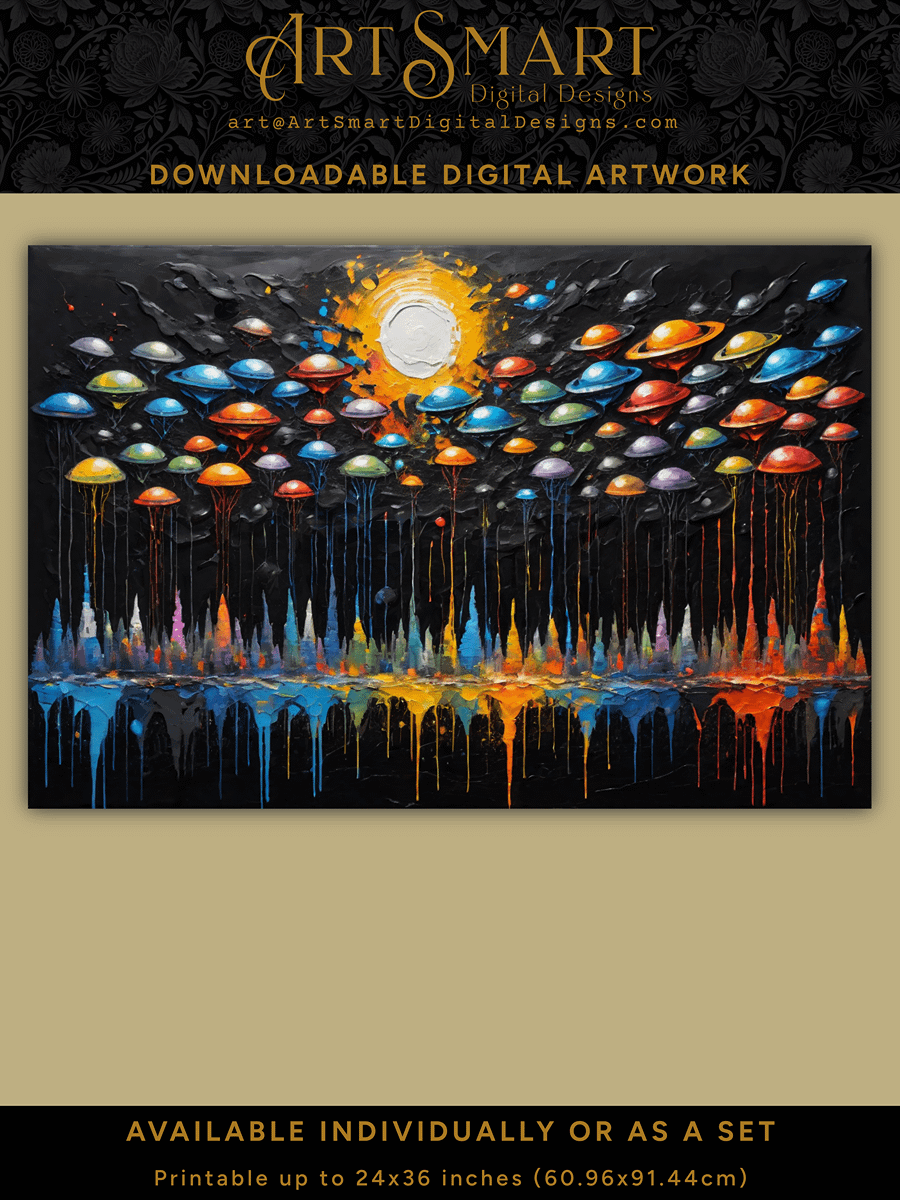 Abstract Alien Invasion 1-2 - Digital Download product image (1)