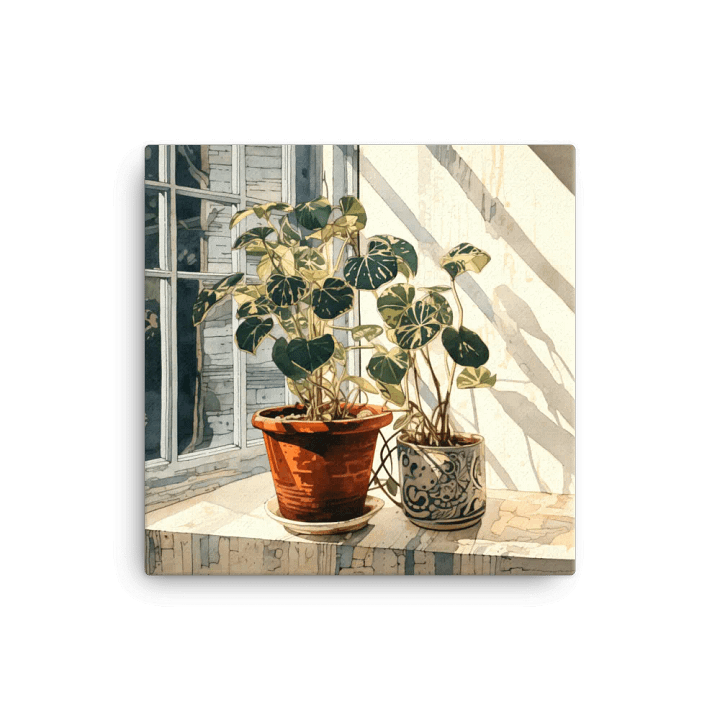 Art2401-10 Potted Plants Still Life - Canvas Print - sm product image (1)
