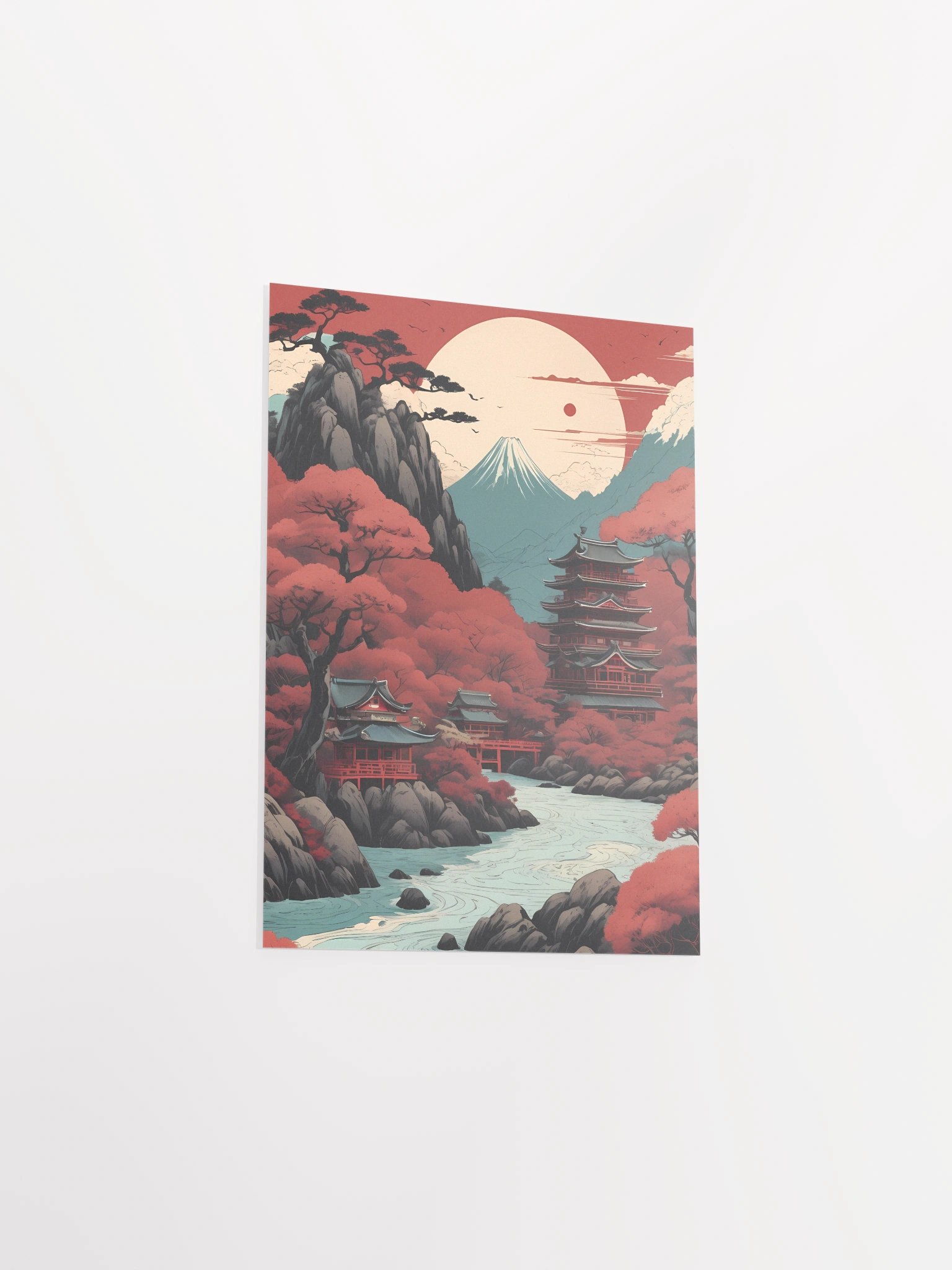 Serene Sunlit Pagodas Poster product image (5)