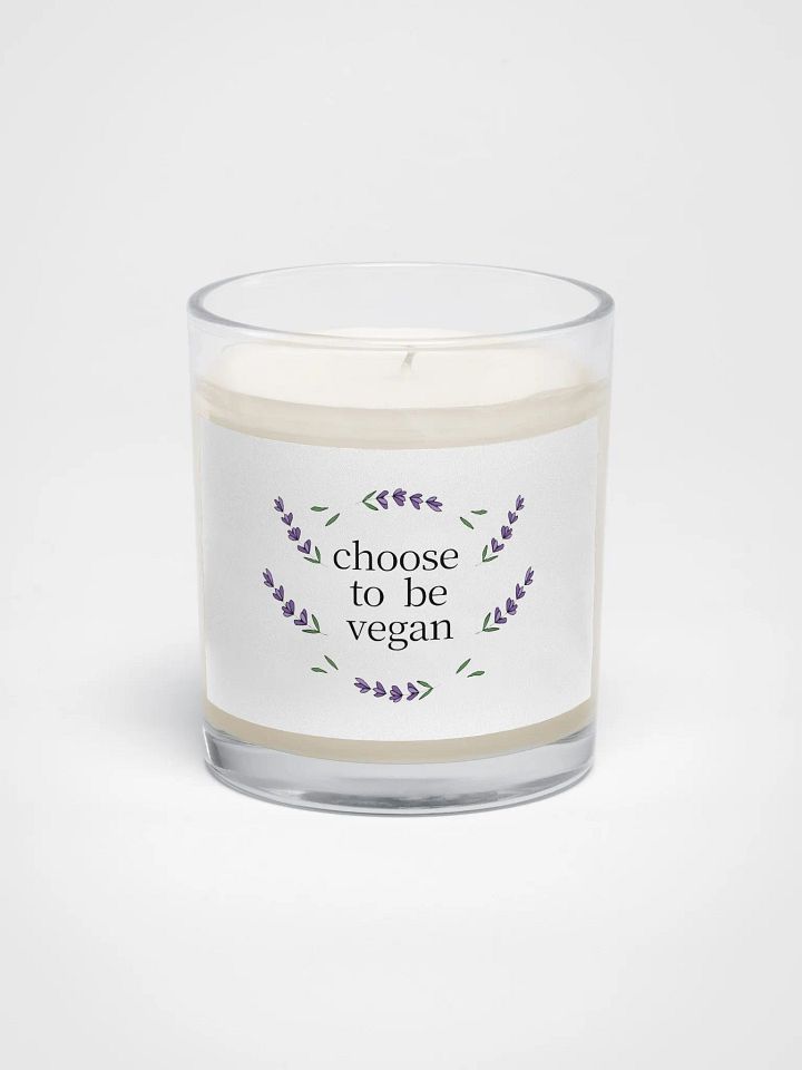 “Choose to be Vegan” Soy Wax Glass Jar Candle product image (1)