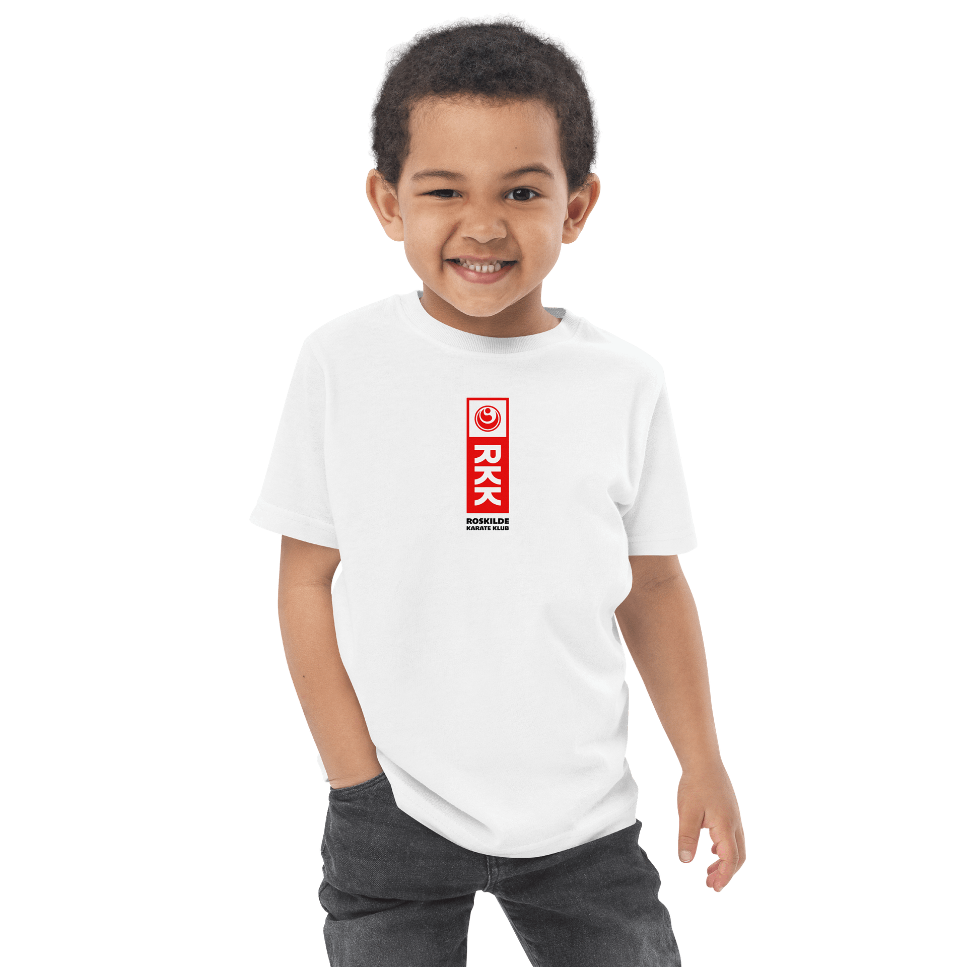 White Toddler Jersey T-Shirt, Unisex, 100% Cotton, RKK Logo product image (4)