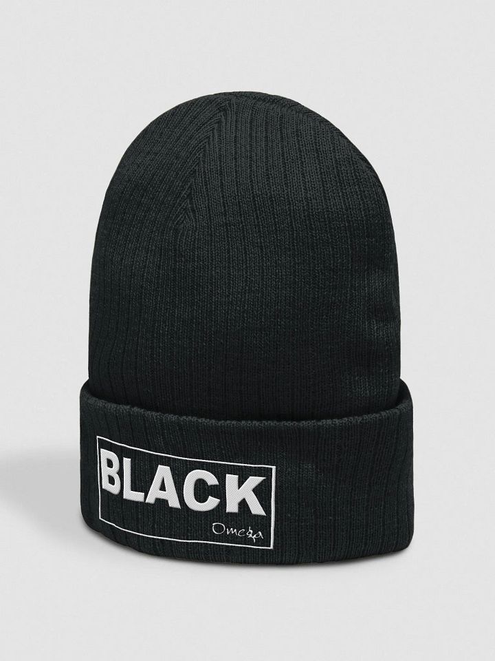 Black By Omega - White | Ribbed Knit Beanie product image (2)