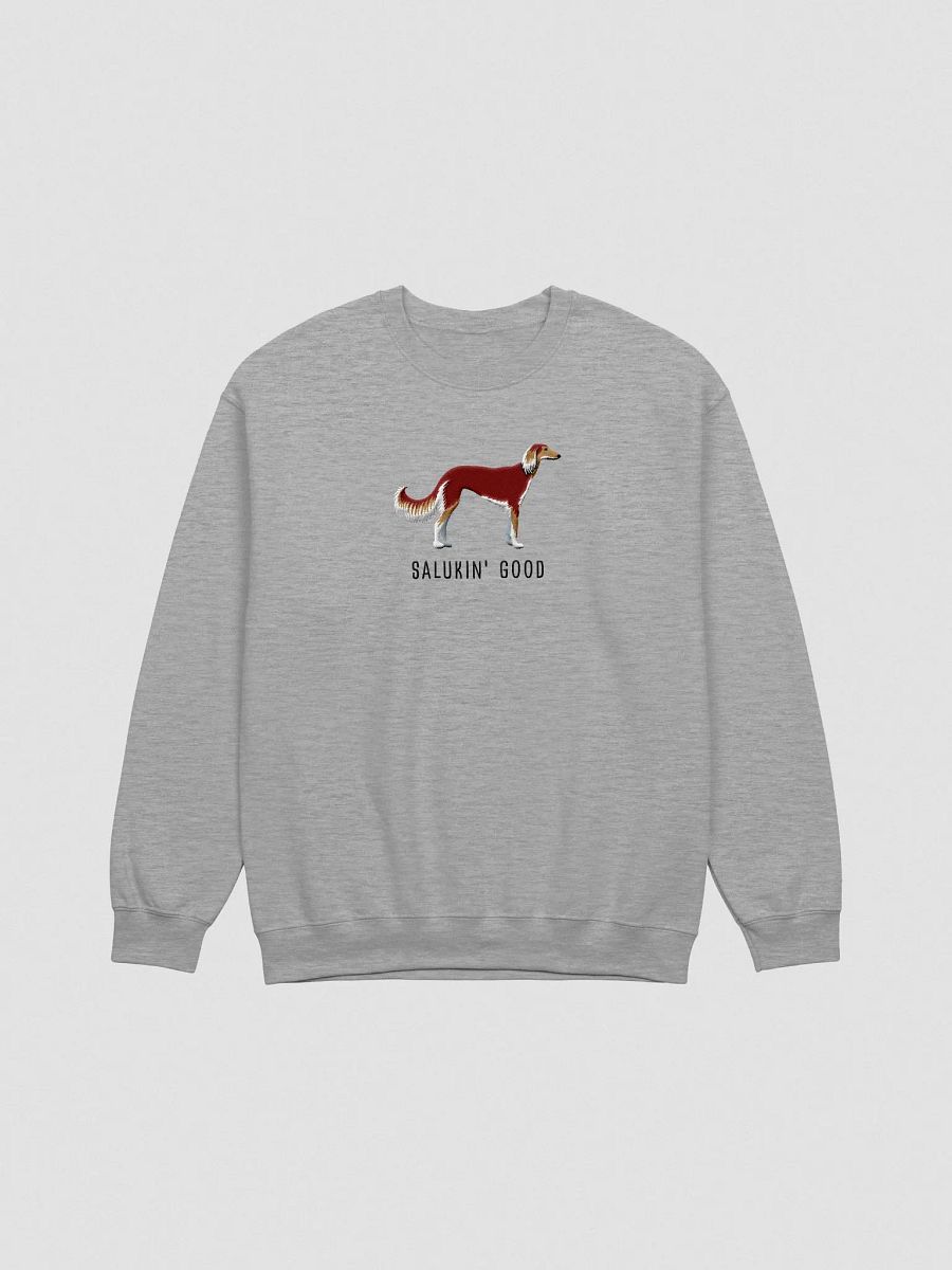 Salukin' Good Sweatshirt (Embroidered) of a Saluki(Chocolate) product image (4)