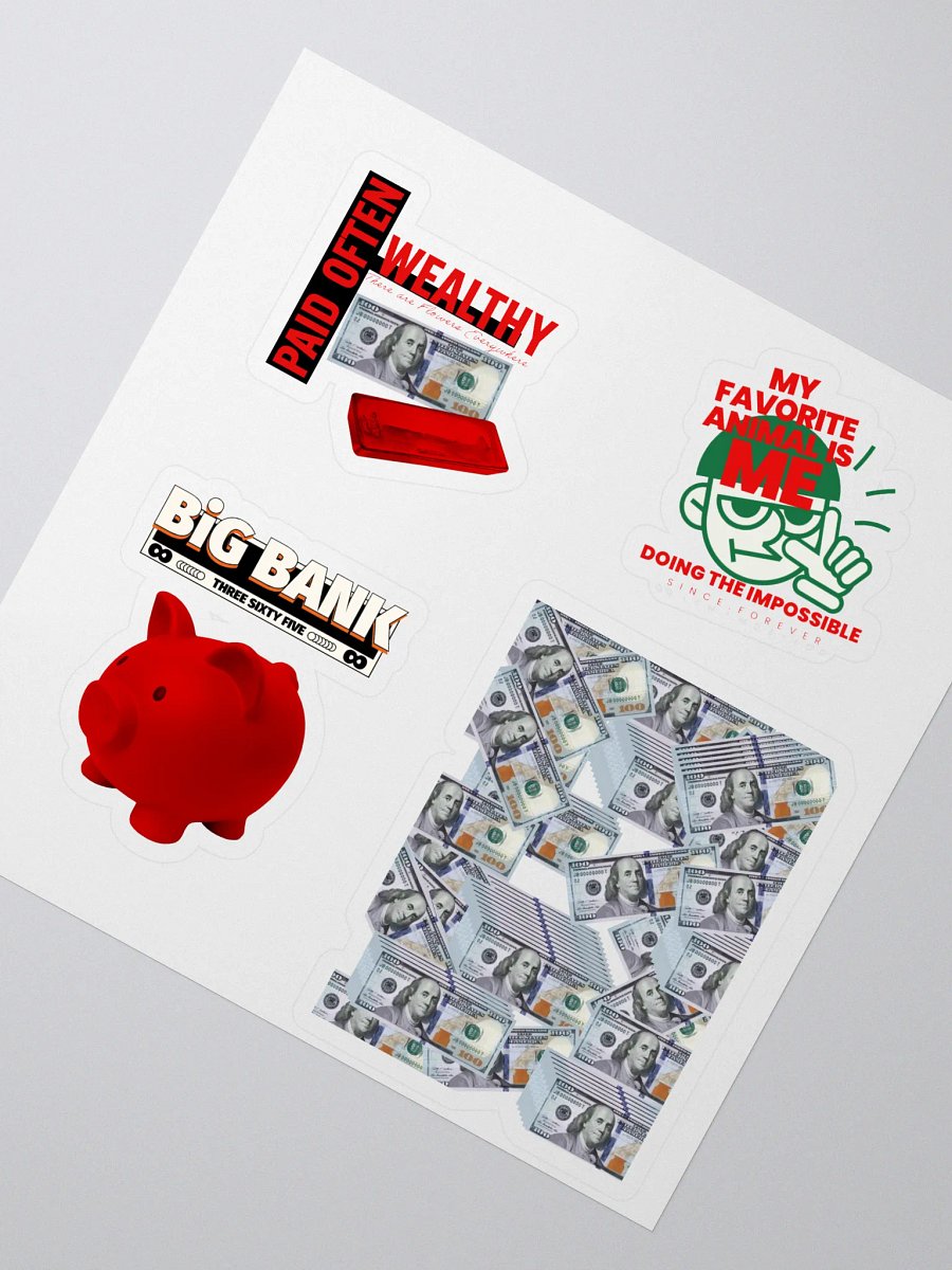 Red Stamped Infinite Riches Sticker Collection product image (2)