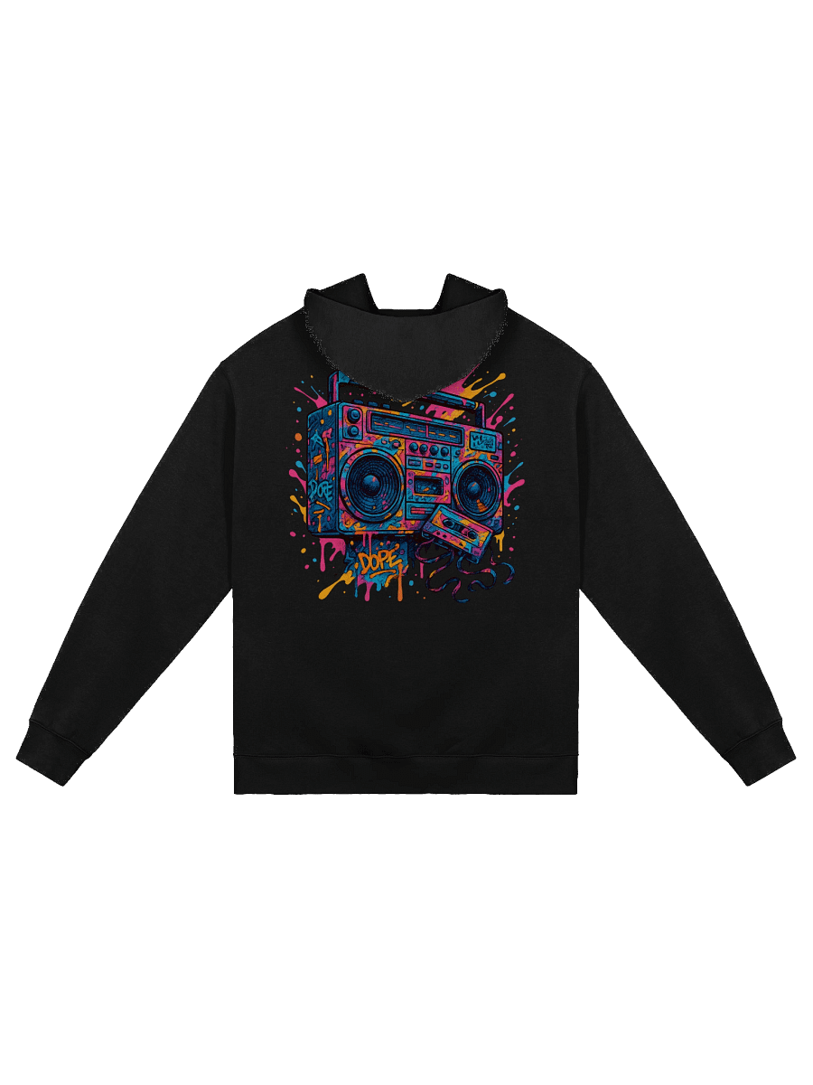 Boombox Blast Hoodie – Retro Graffiti Sound Waves product image (1)
