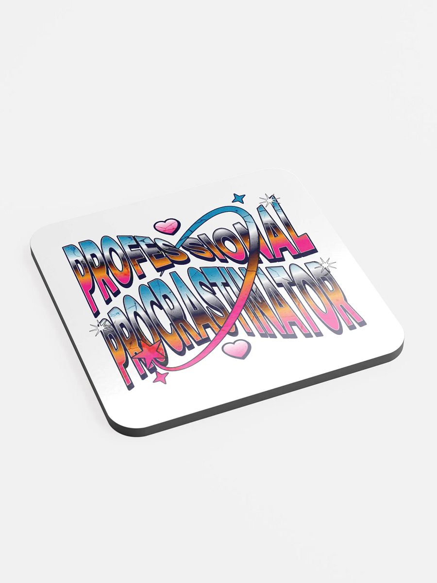 Professional Procrastinator Glossed Cork Coaster product image (3)