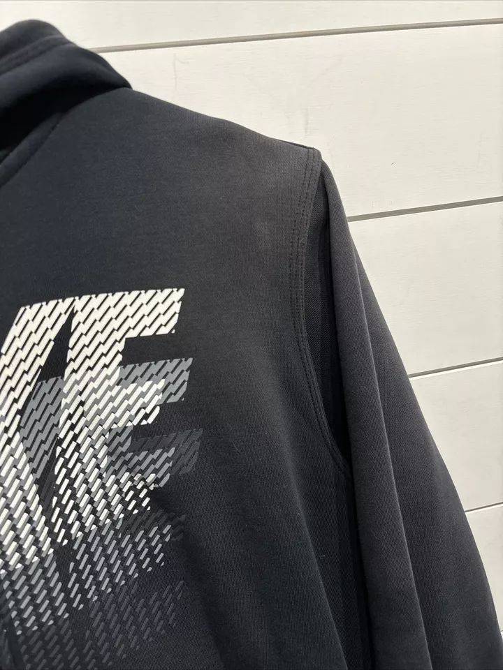 Nike Air Hooded Hoodie Gym Workout Black White Swoosh Sweatshirt Mens Sz Large Northern Resale Company (10409) product image (3)