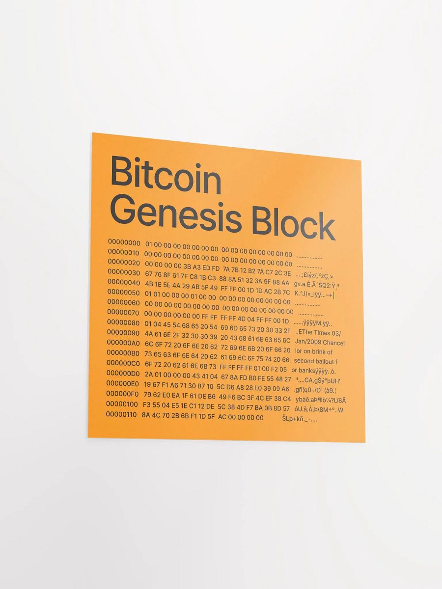 Bitcoin Genesis Block Square product image (3)