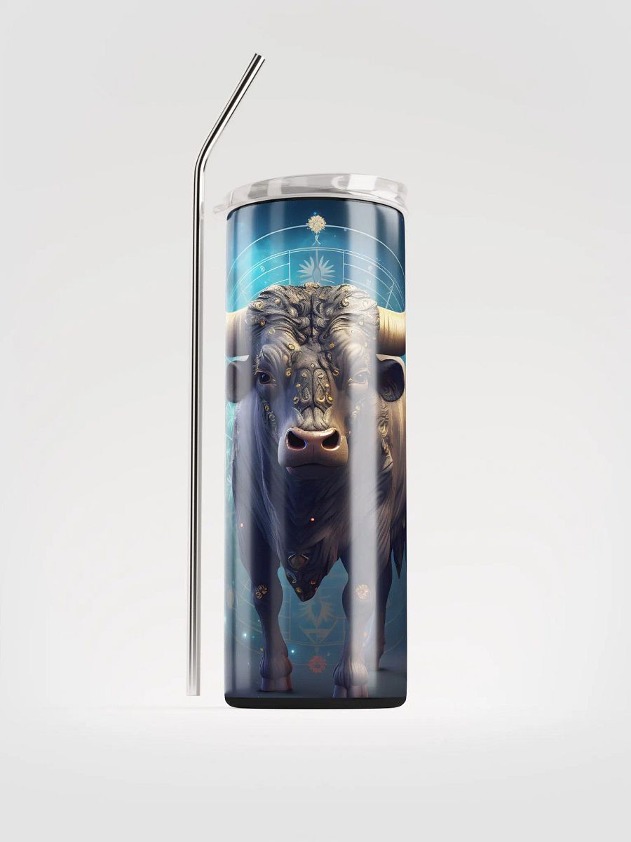 Embrace Taurus Energy: Illustrated Zodiac Taurus Steel Tumbler product image (1)