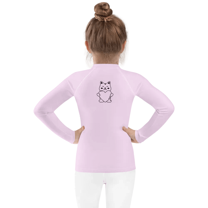 Cat (art by Dina R.) acrylic painting picture - Kids Rash Guard product image (2)