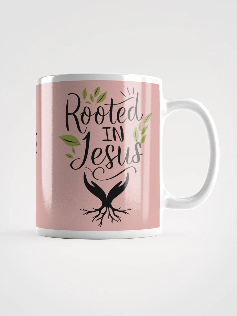 Rooted In Jesus (Pink) Inspirational Ceramic Mug product image (2)
