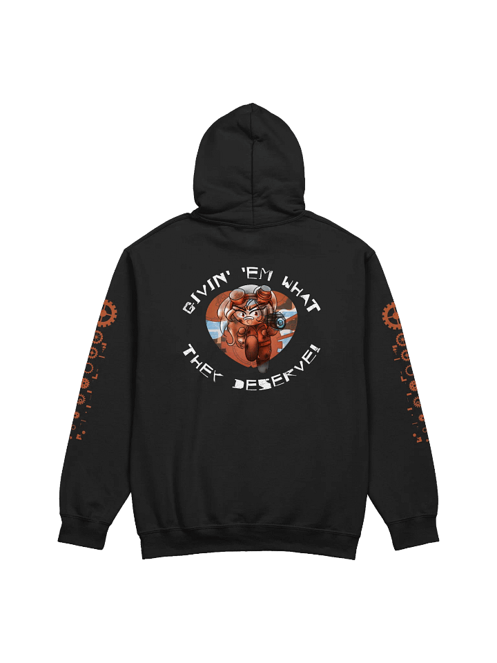 "GIVIN' 'EM WHAT THEY DESERVE!" Chibi Noure Hoodie (with white text) product image (9)