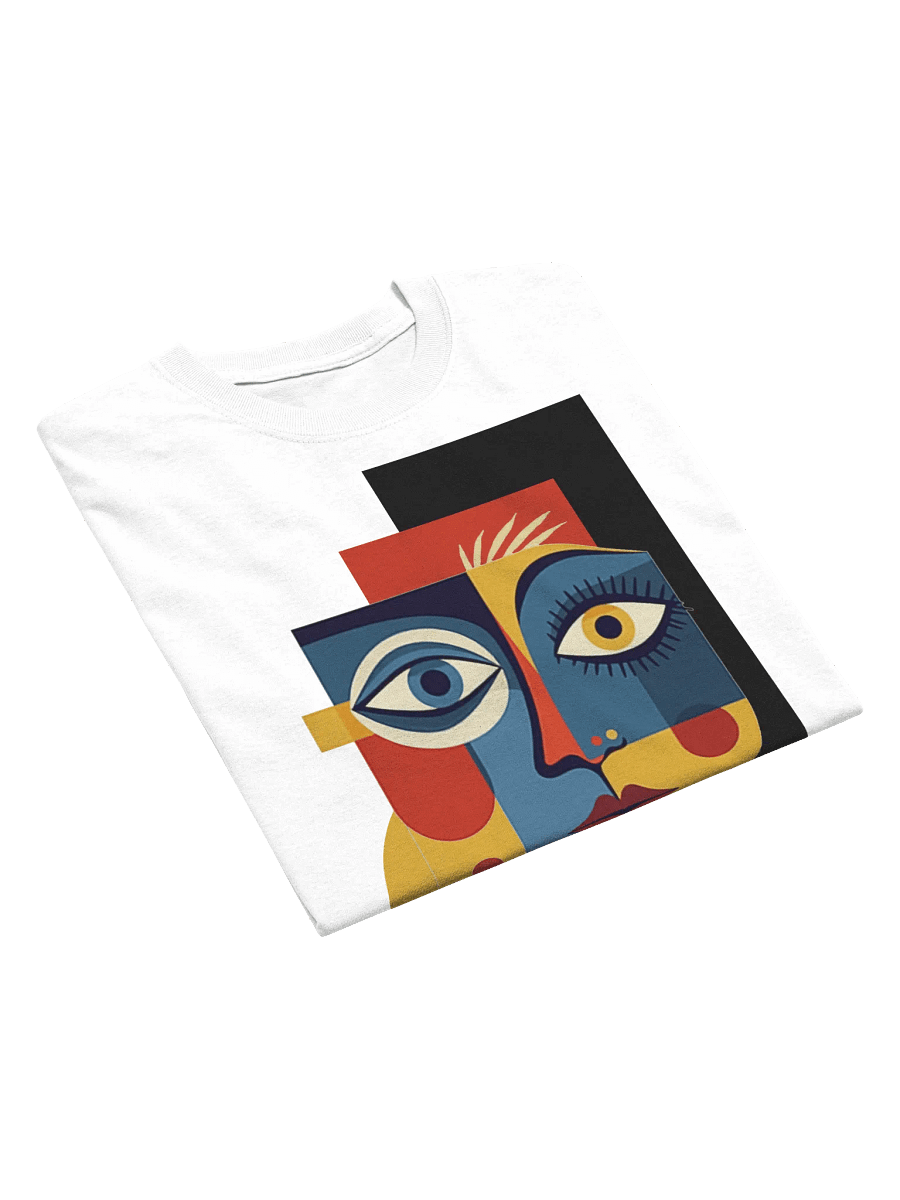 Dual Perspectives: A Vision in Cubism - Relaxed Streetwear Vibes Tee product image (3)