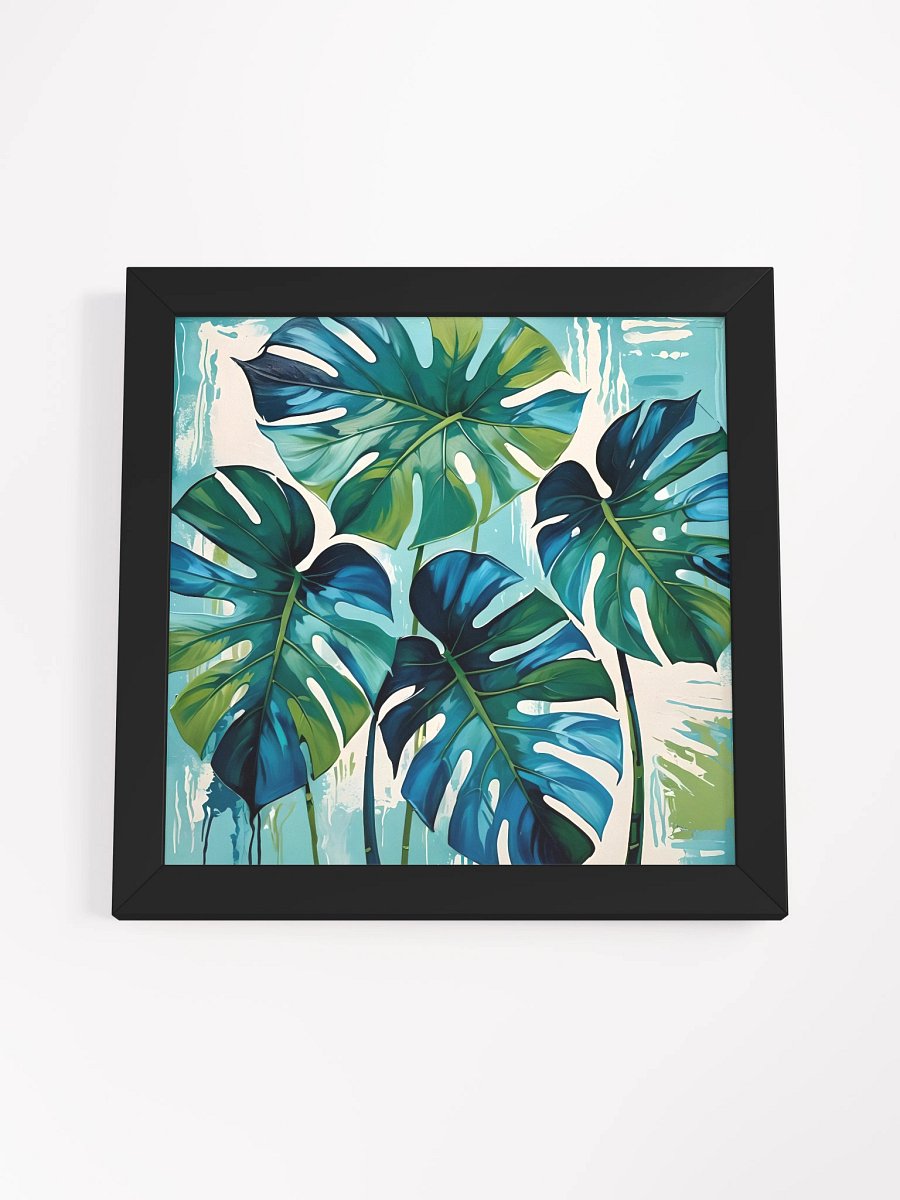 Blue Tropical Monstera Abstract Leaves product image (4)