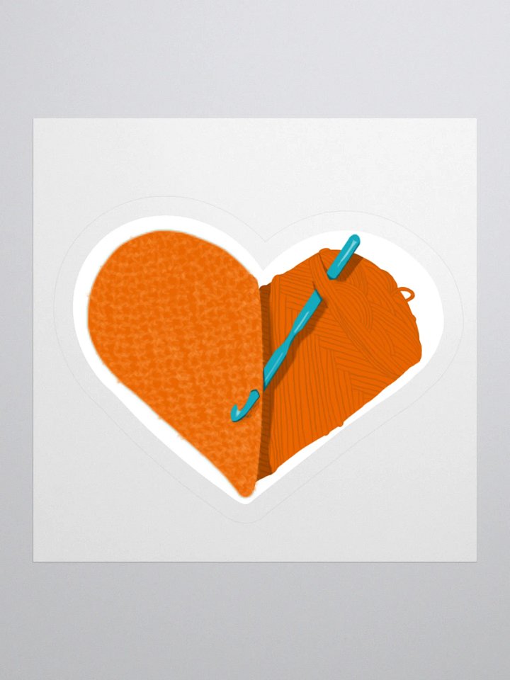 Crochet Love - Orange Sticker product image (2)