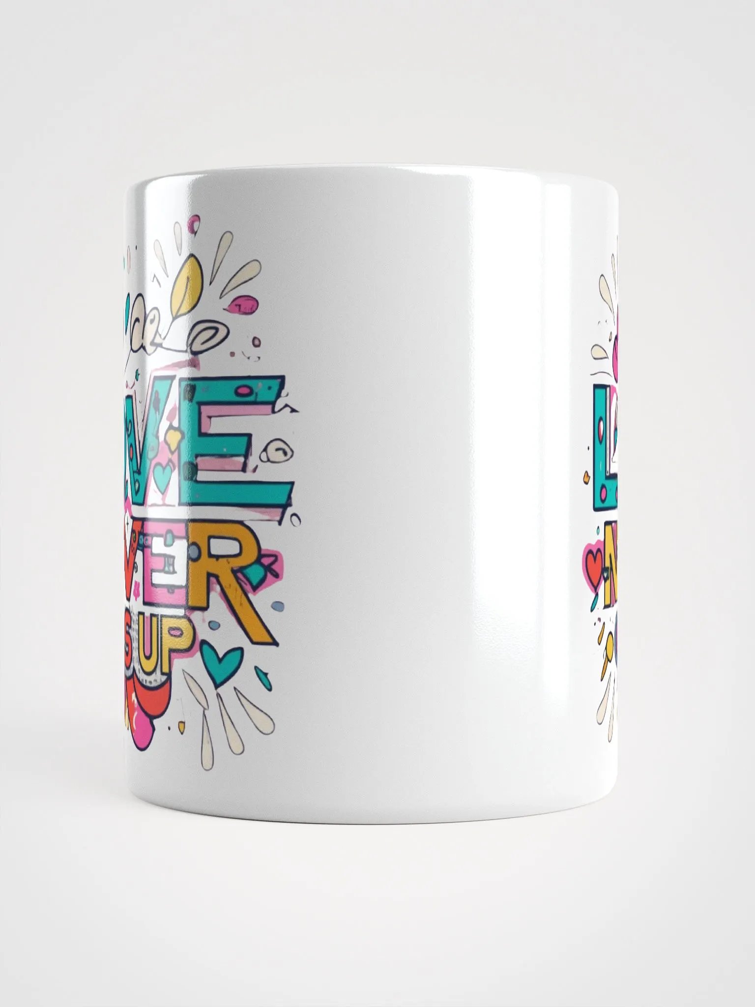Love Never Gives Up Ceramic Mug product image (5)