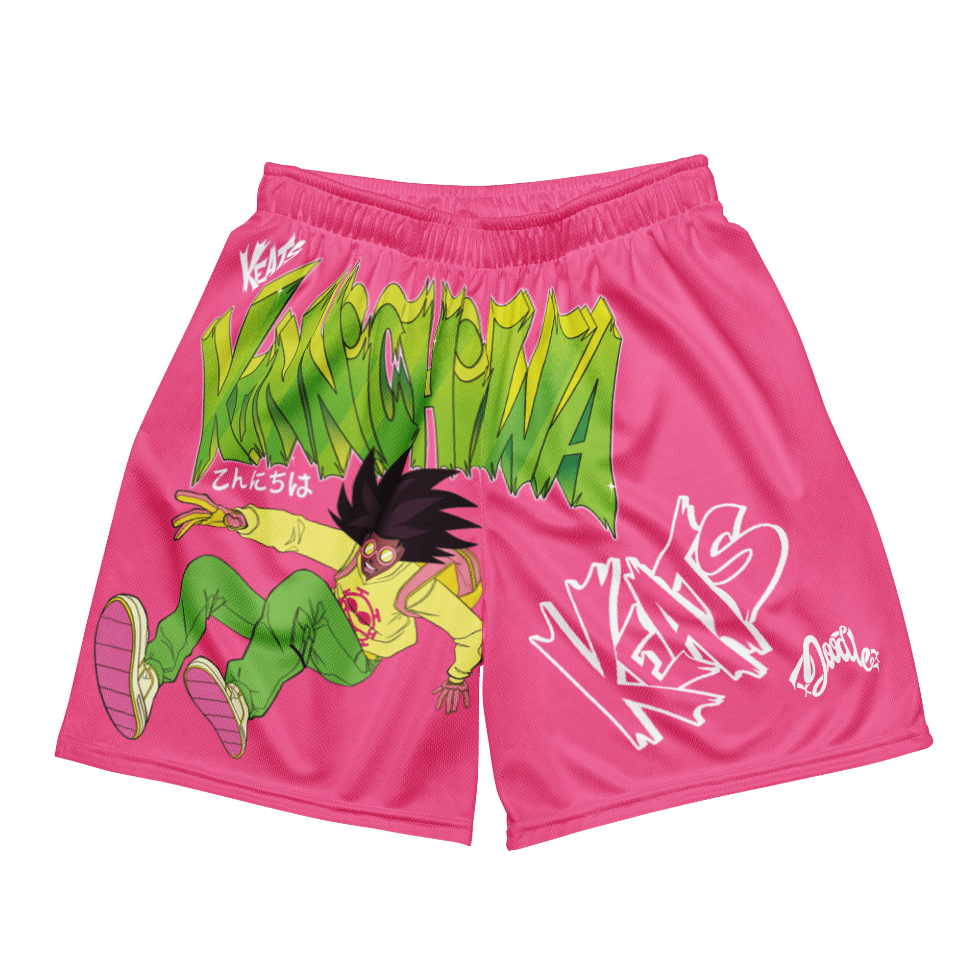 KONNICHIWA - Pink Mesh Shorts (with pockets) product image (1)