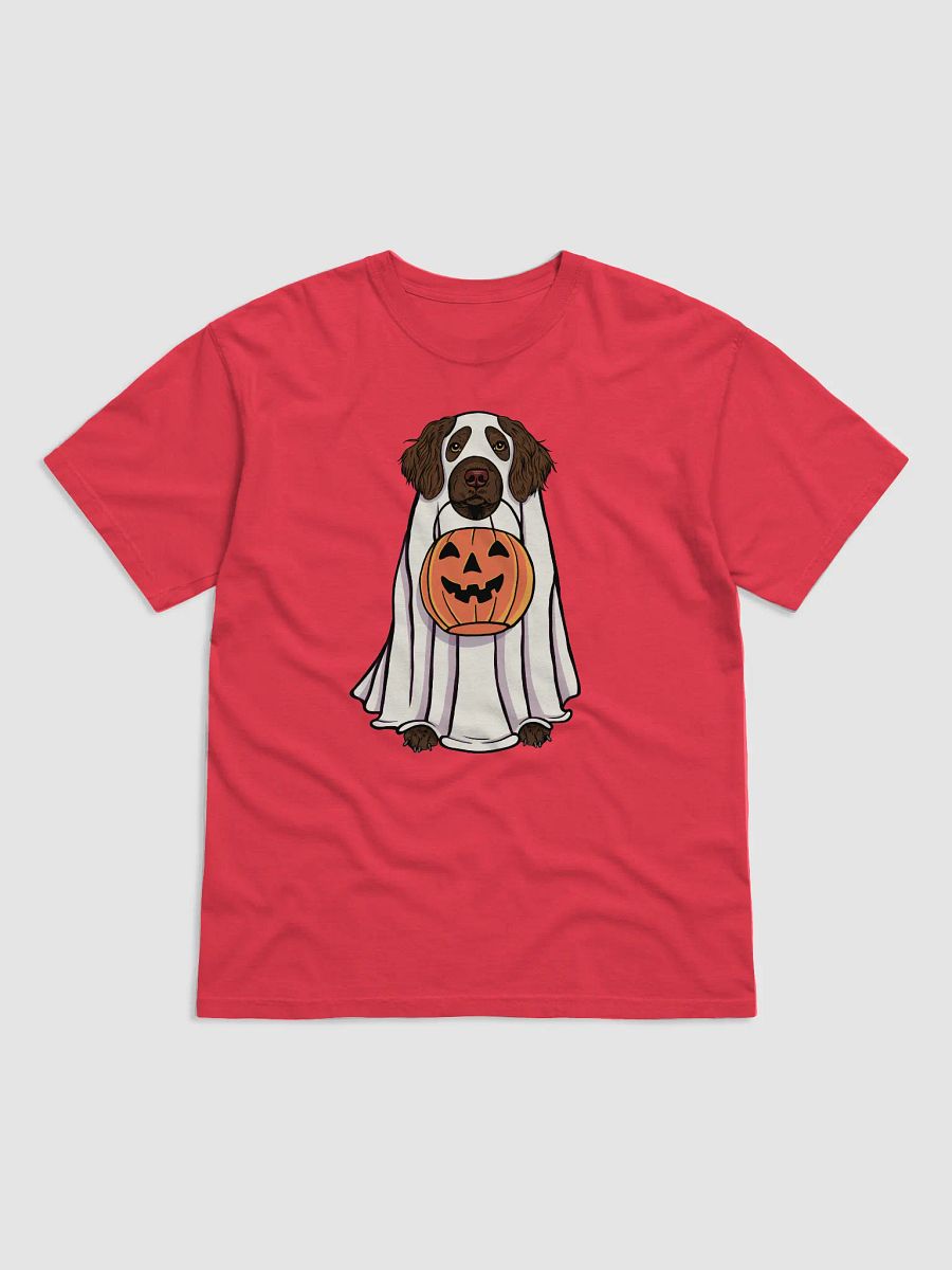 Funny Halloween Boykin Spaniel T-Shirt | Funny Boykin Spaniel Wearing a Ghost Costume and Holding a Pumpkin Basket product image (13)