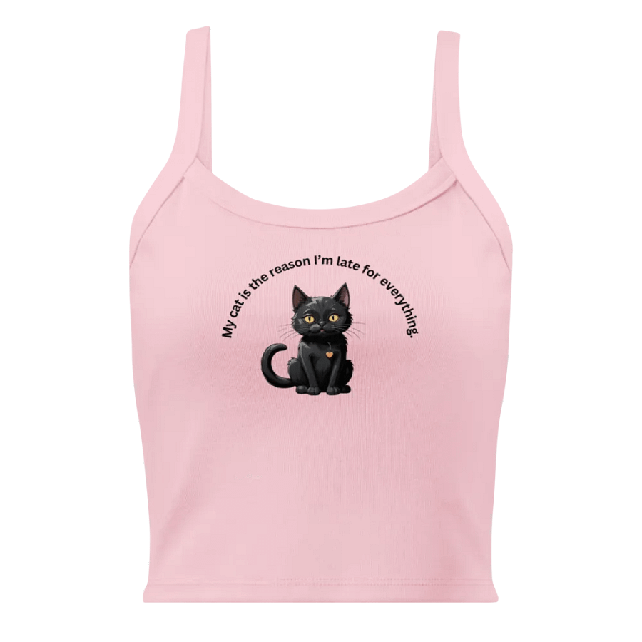Cute Black Cat Illustration Women's Tank Top product image (1)