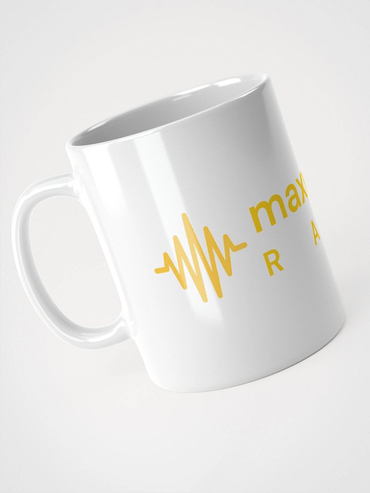 White & Gold "maxwell.mp3 RADIO" Mug product image (1)