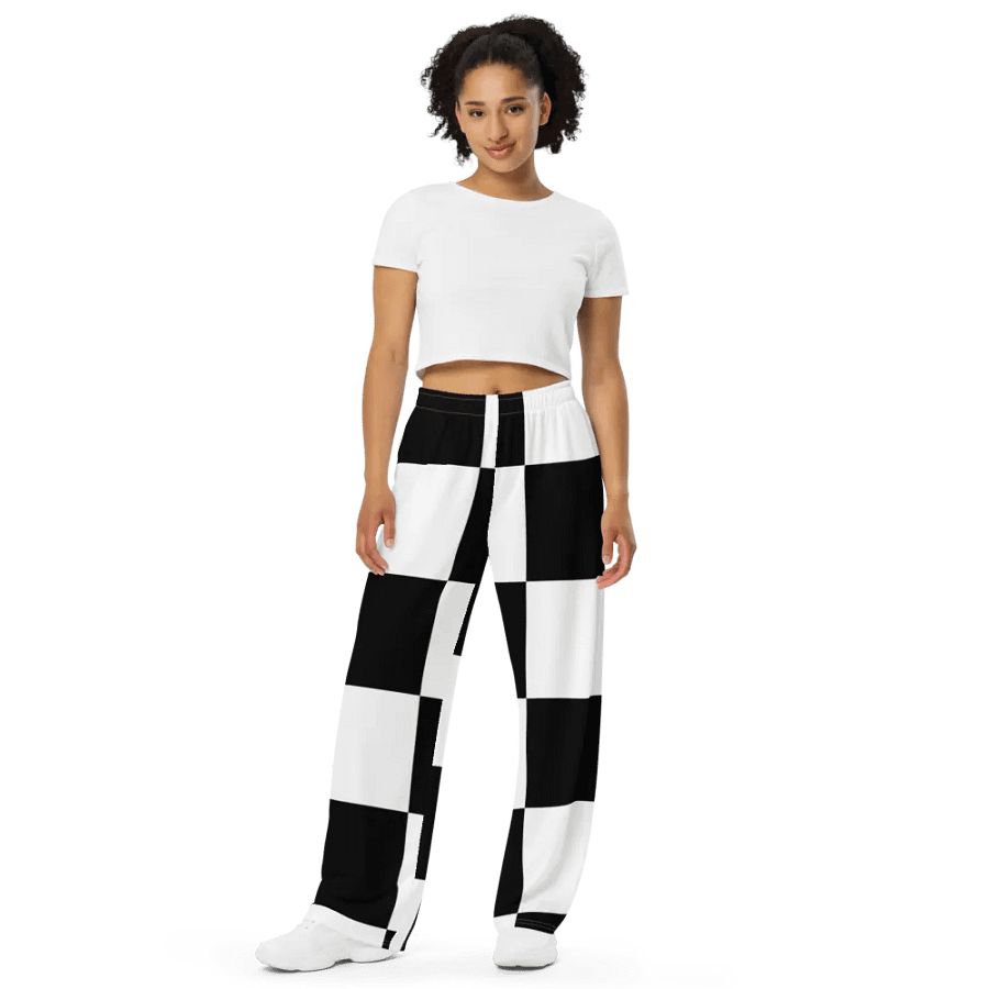 Checkered XXX Wide leg pants product image (6)