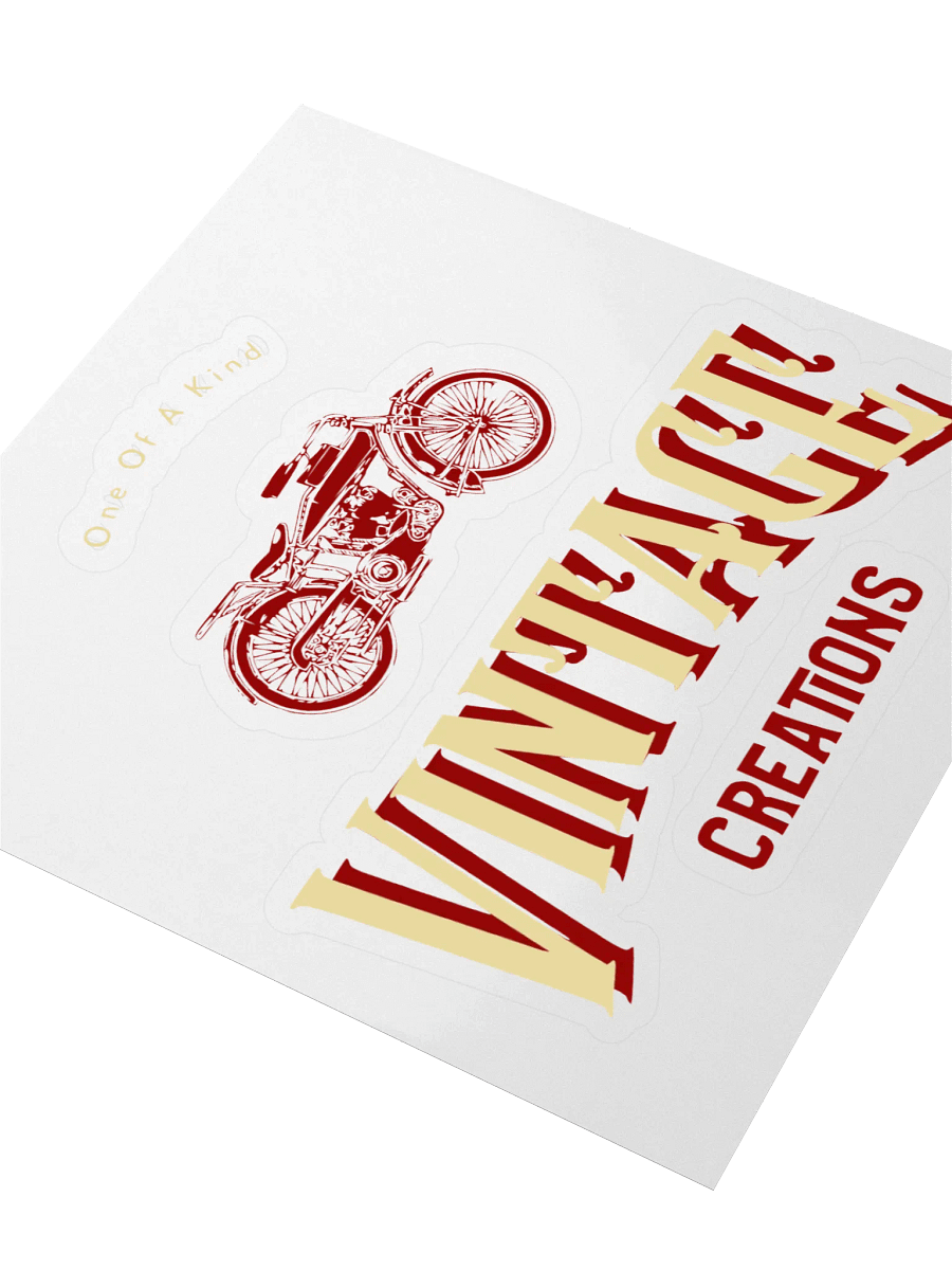 Vintage Motorcycle Kiss Cut Sticker product image (3)