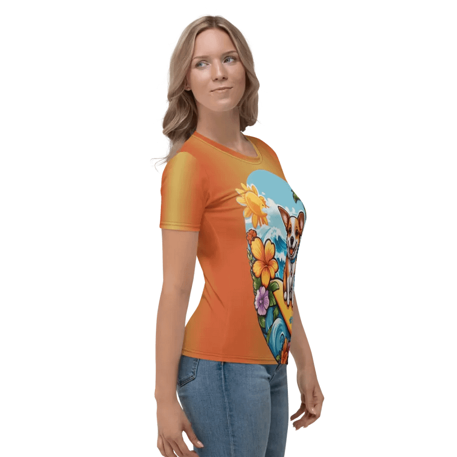 Dog Surfing All Over Print T-shirt product image (5)