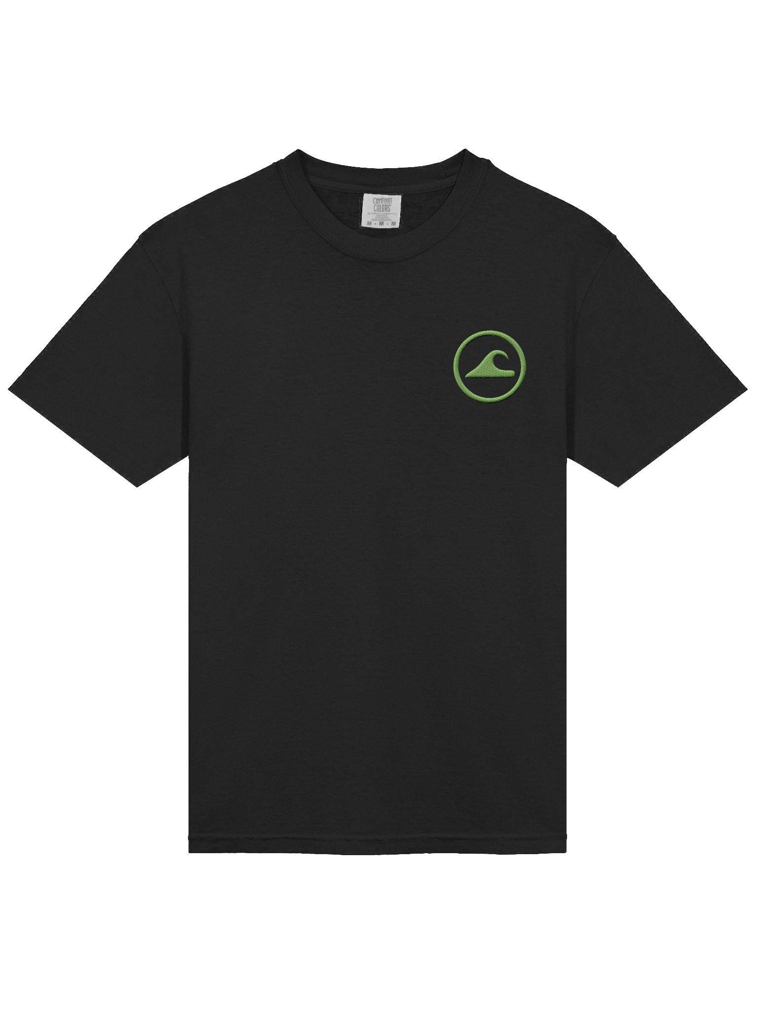 Embroidered Wave Rider Comfort Colors Garment-Dyed Heavyweight T-Shirt (Aurora Green) product image (3)