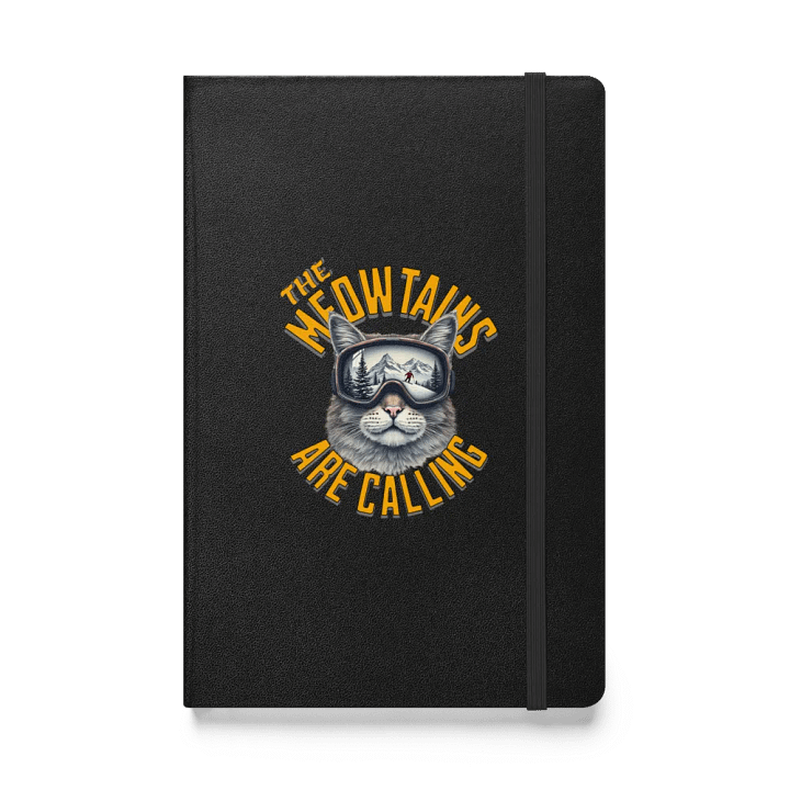 The Meowtains Are Calling Cat Skiing Hardcover Journal product image (1)