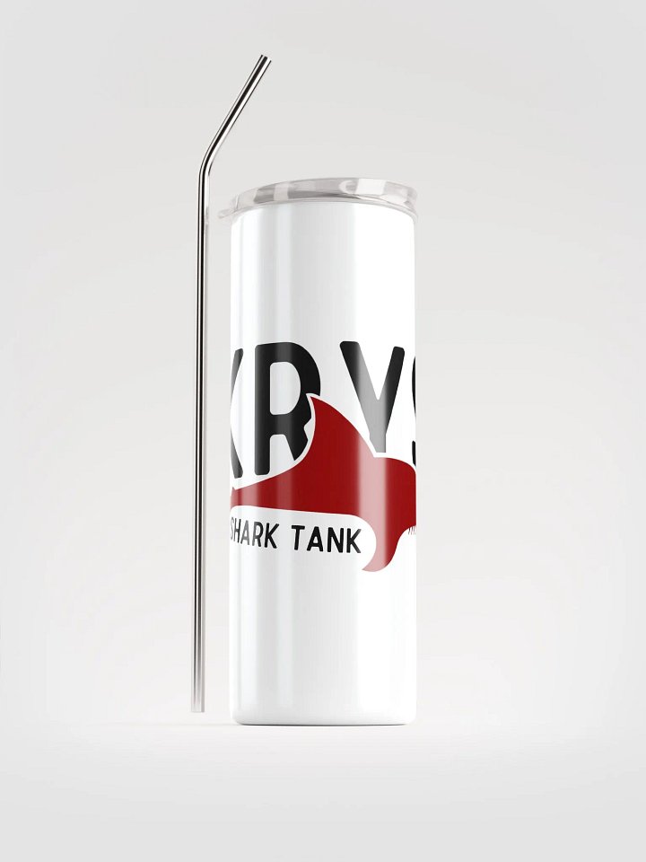 KRYS White Tumbler w/ Straw product image (1)