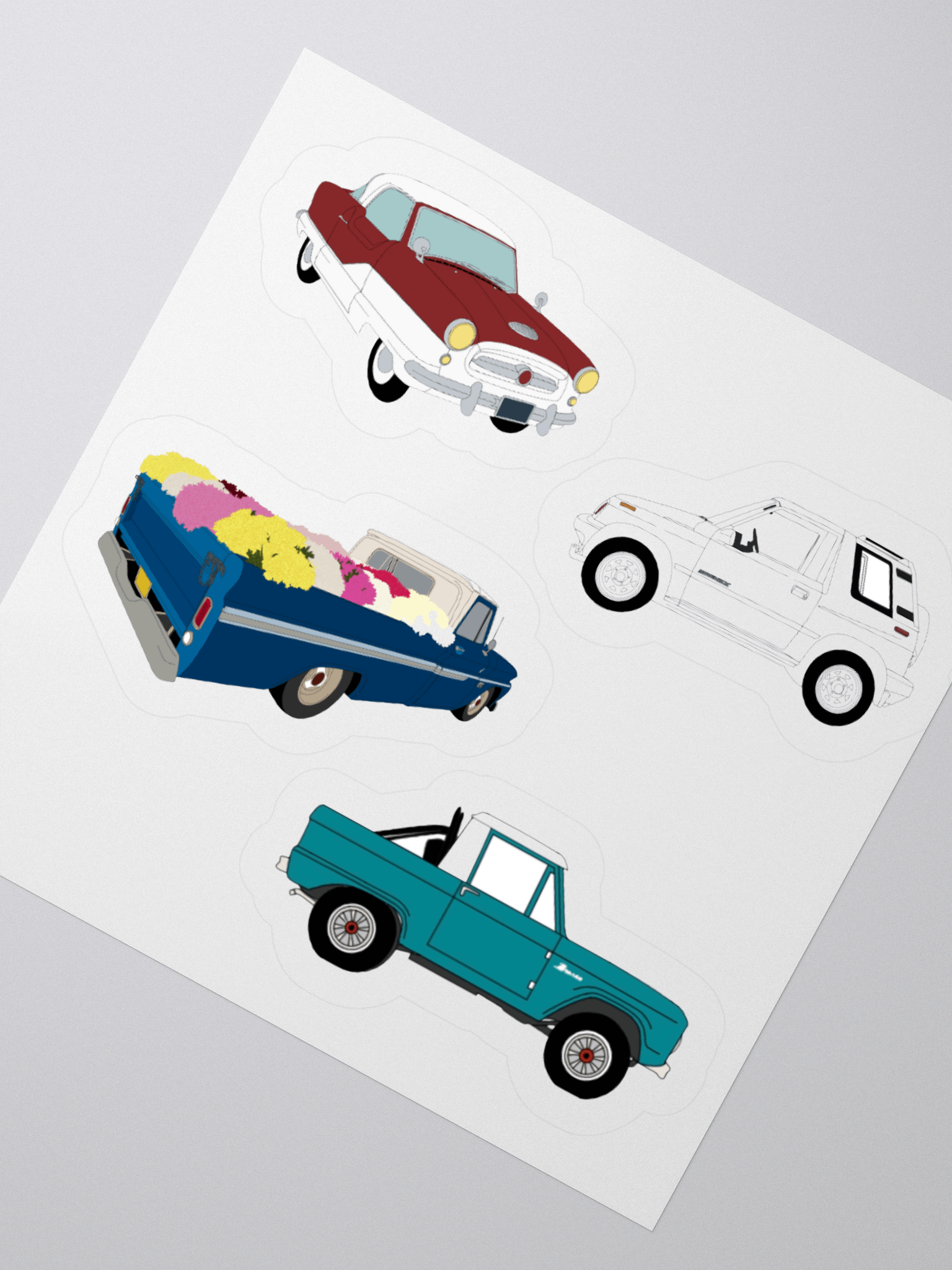 classic car sticker sheet product image (6)