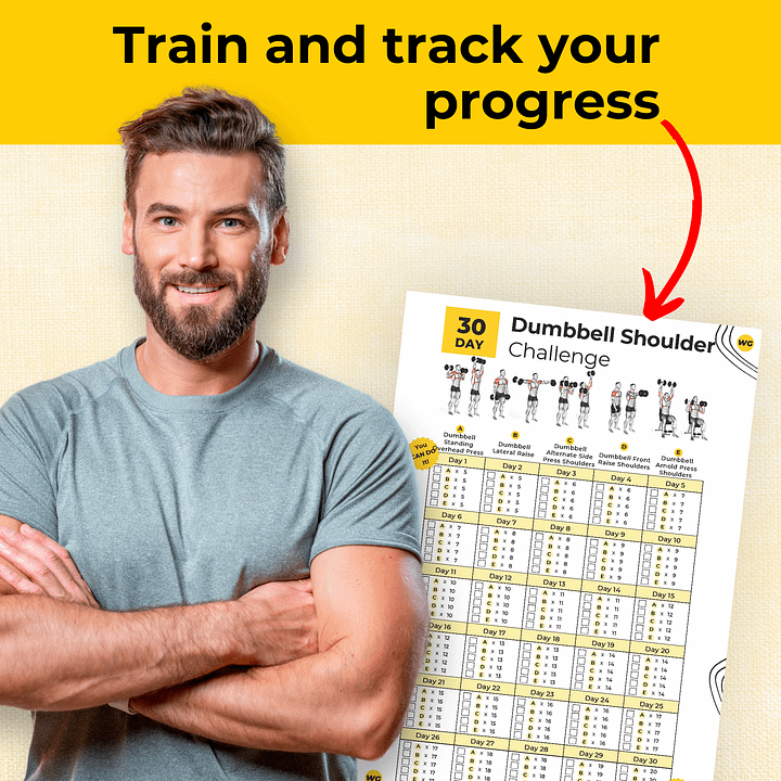 30 Day Dumbbell Shoulder Challenge - Printable Workout Tracker product image (2)