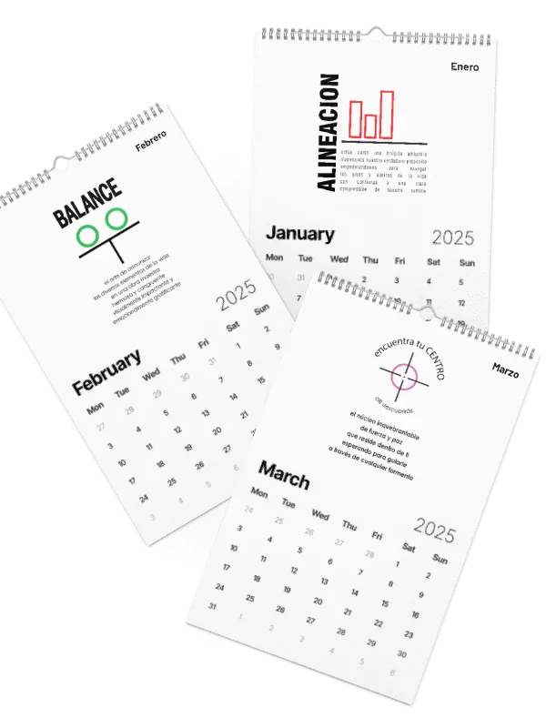 Espanol Implicito-Spanish Implied 2025 Calendar-Calendario (Dias en ingles)-Now $10.50 Use promo code VIBES4LOVE at checkout product image (1)