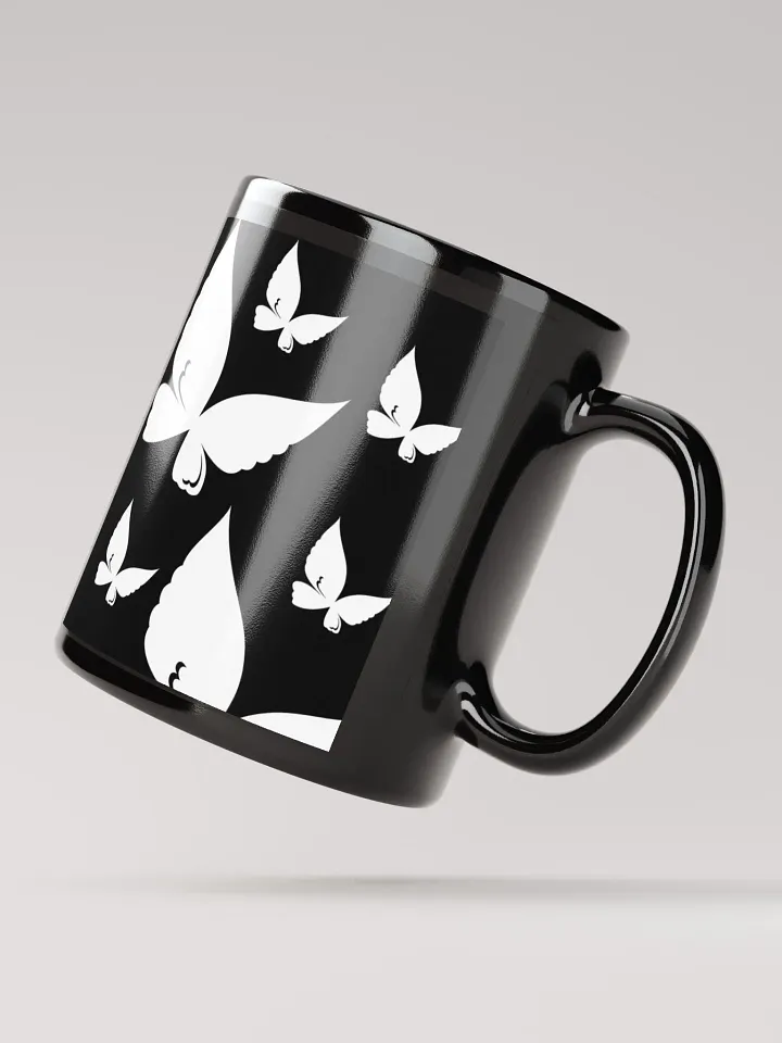 Butterfly Bliss Black Glossy Mug product image (4)