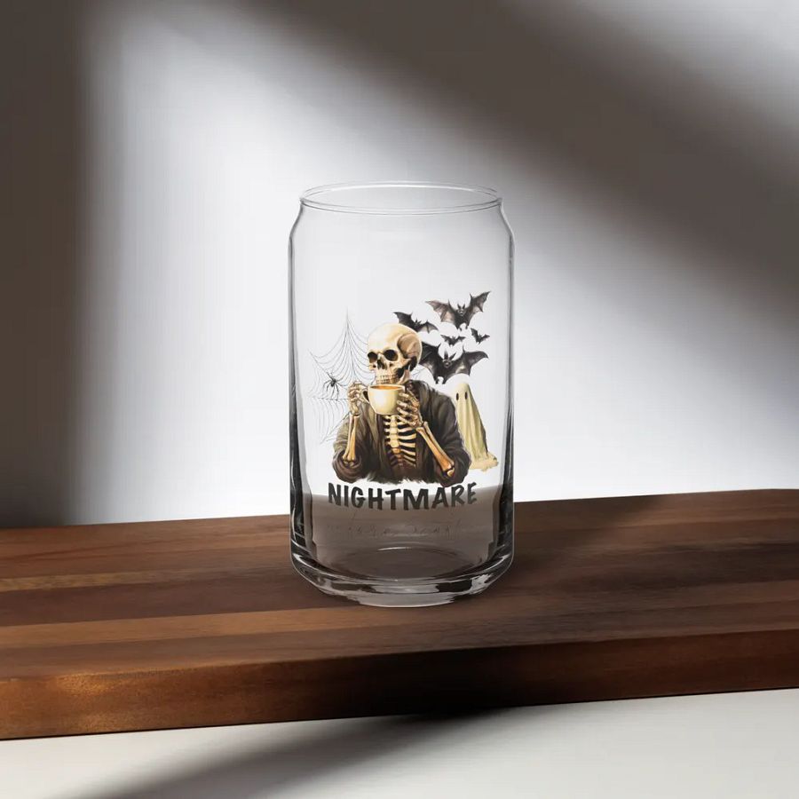 Nightmare Before Coffee Halloween Glass Cup product image (35)