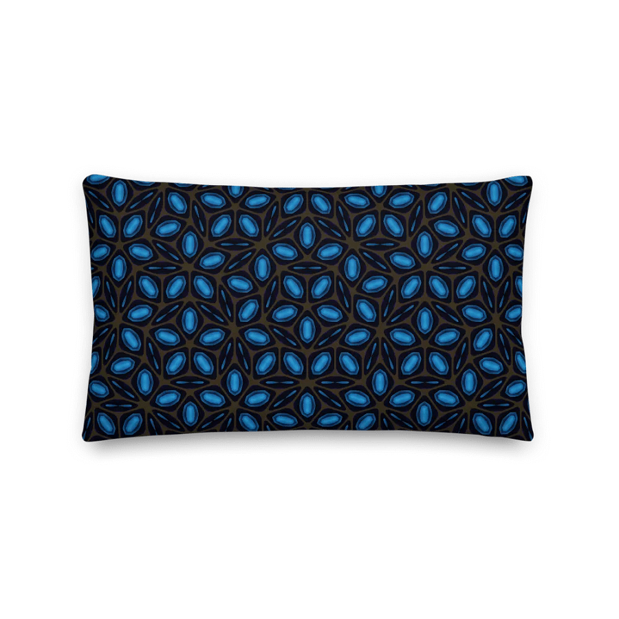 Midnight Blue & Brown Geometric Premium Throw Pillow – Modern Accent Design product image (4)