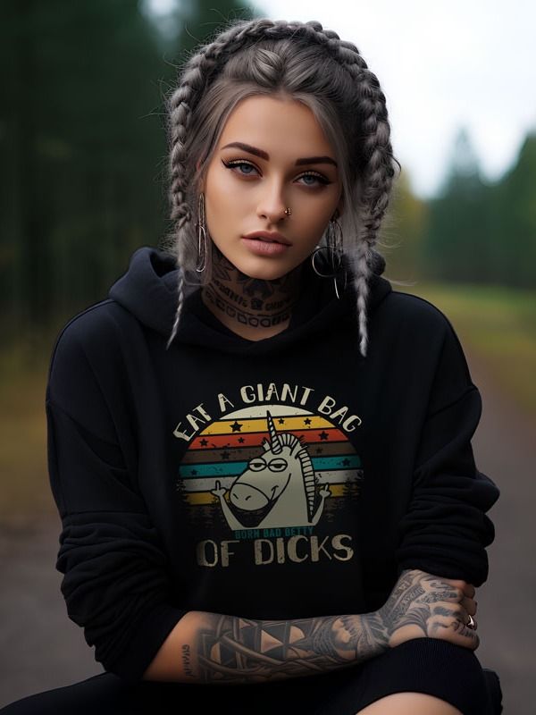 Smug Unicorn Retro Women's Hoodie product image (1)