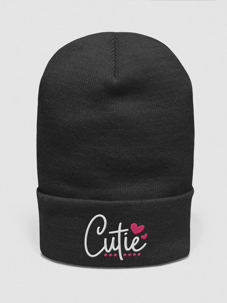 Cutie Embroidered Cuffed Beanie product image (4)