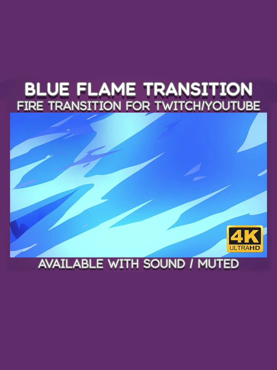 Blue Fire Video Transition - Cartoon Fire Transition for Twitch Stream and YouTube Video product image (4)