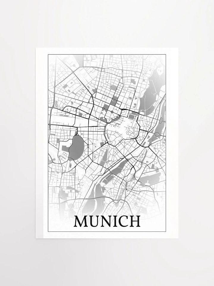 Munich, Germany, city map print product image (3)