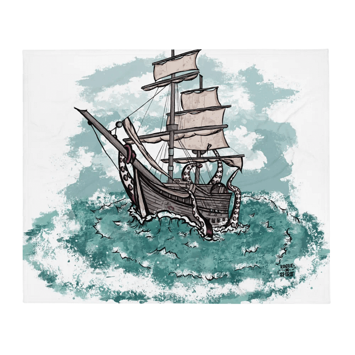 Kraken Attack Throw Blanket product image (2)