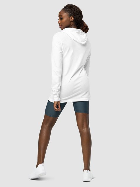 Photo showing Bella+Canvas Unisex Hooded Long Sleeve Tee
