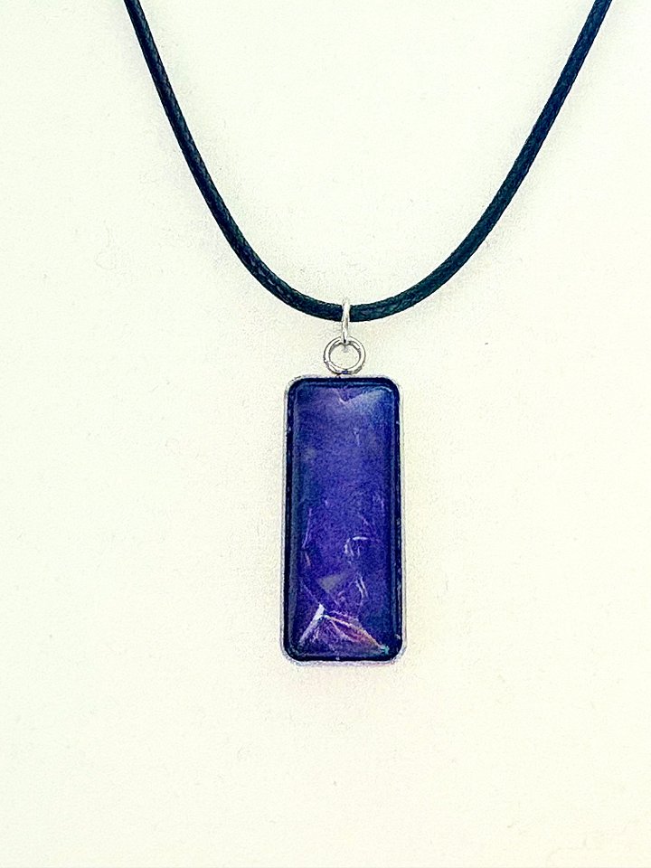 Electric Tide Pendant Necklace | Purple | Rectangle Cabochon | Monique Faella Designs™ | MFD-00146 product image (1)