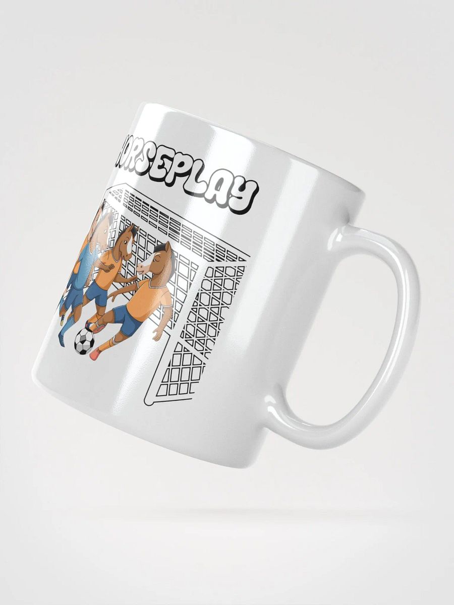 Horseplay - Horses Playing Soccer - Funny Wordplay White Coffee Mug product image (18)