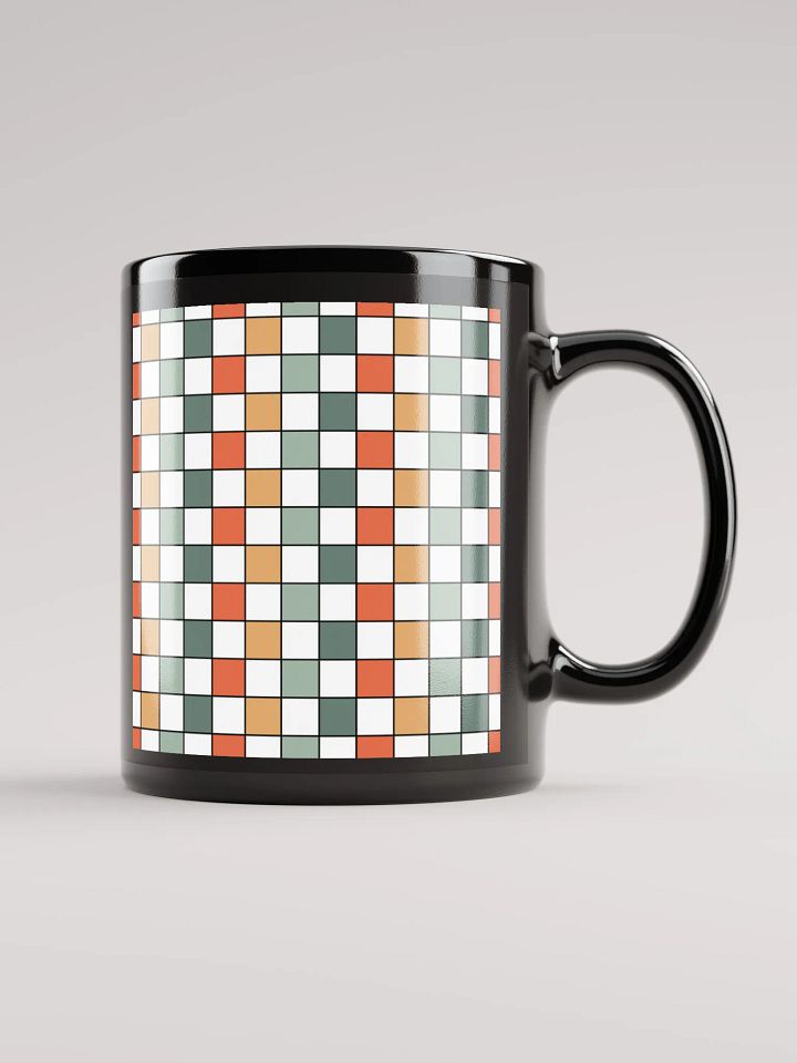 Chromatic Grid Coffee Mug with Handles, Reusable Drinkware for Home Office , Summer Gifts product image (2)