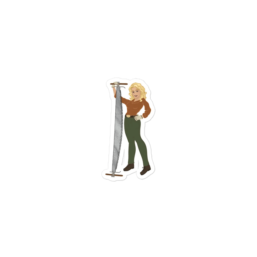 Crosscut Saw Blonde Dolly Pinup Magnet product image (1)