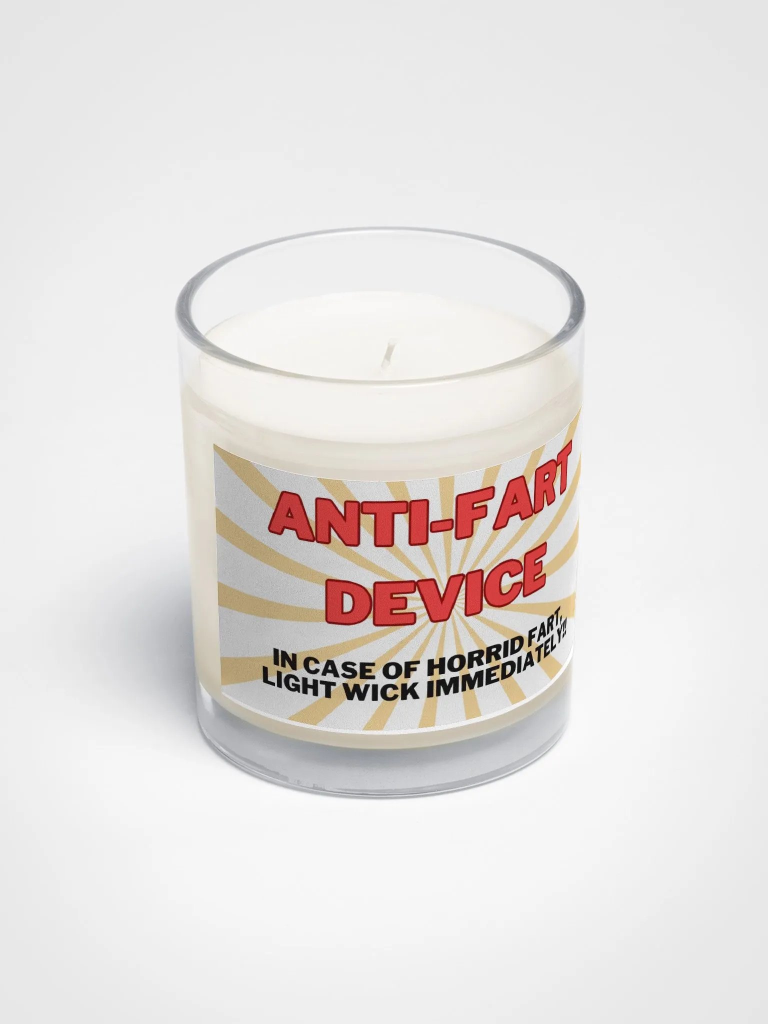 Anti-Fart Device Soy Candle - Unscented product image (2)