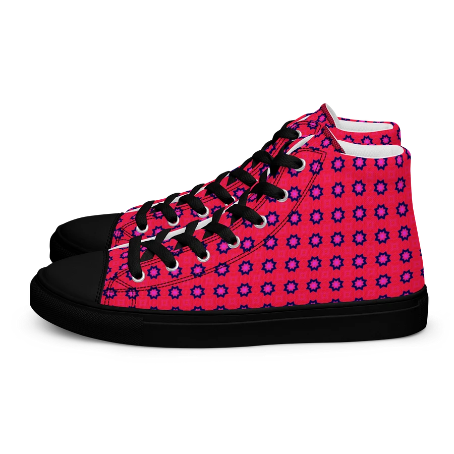 Abstract Red Ladies Canvas Shoes High Tops product image (2)