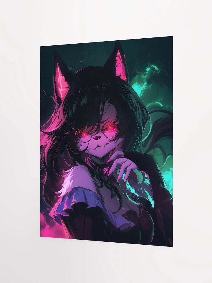 Mystical Catgirl Neon Poster product image (2)