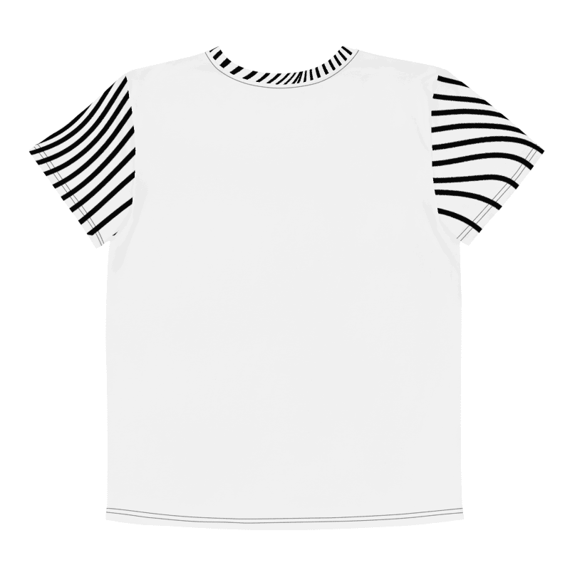 KIDS- GIRL TEE -Black Groovy line with Unicorn design- All-Over Print Youth Crew Neck T-Shirt product image (5)